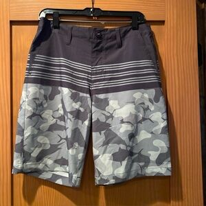 Salt Life Men’s SLX-QD Black/Gray Swim Trunks Boardshorts NWT Size 30 10” Inseam